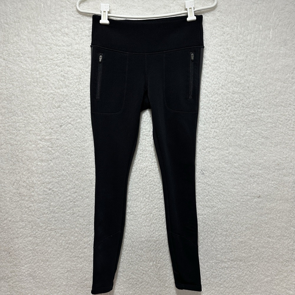 Athleta Women's Black Ridge Fleece‎ Lined Tight Leggings Size XS